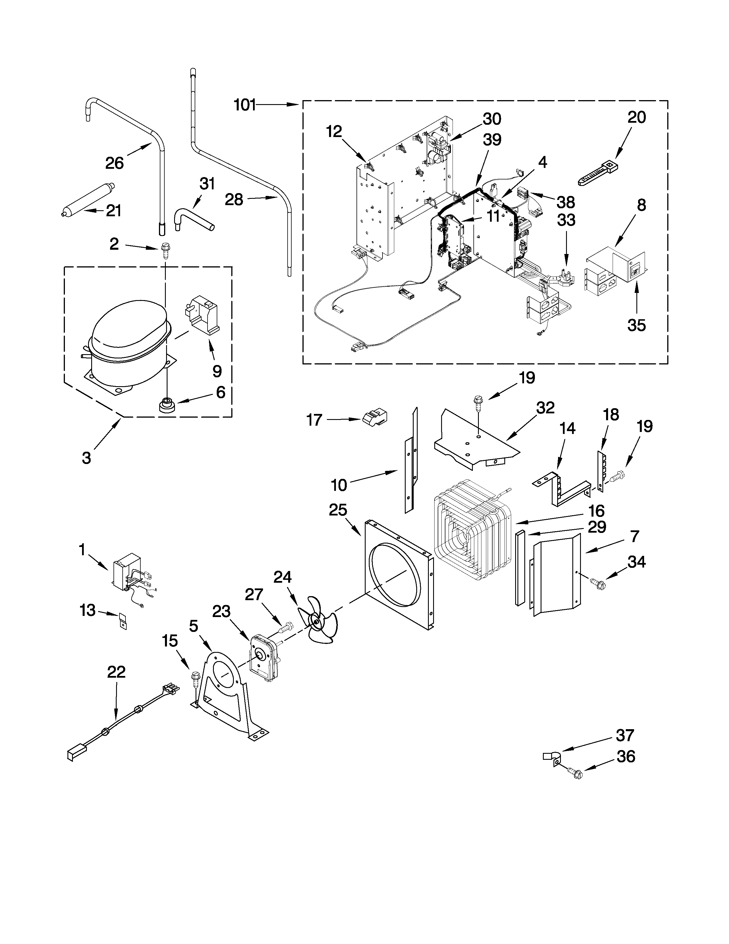 Upper unit parts