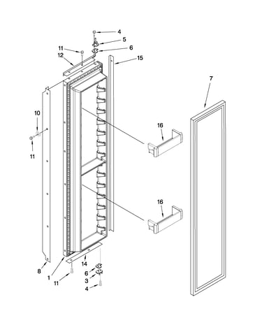 Freezer door parts
