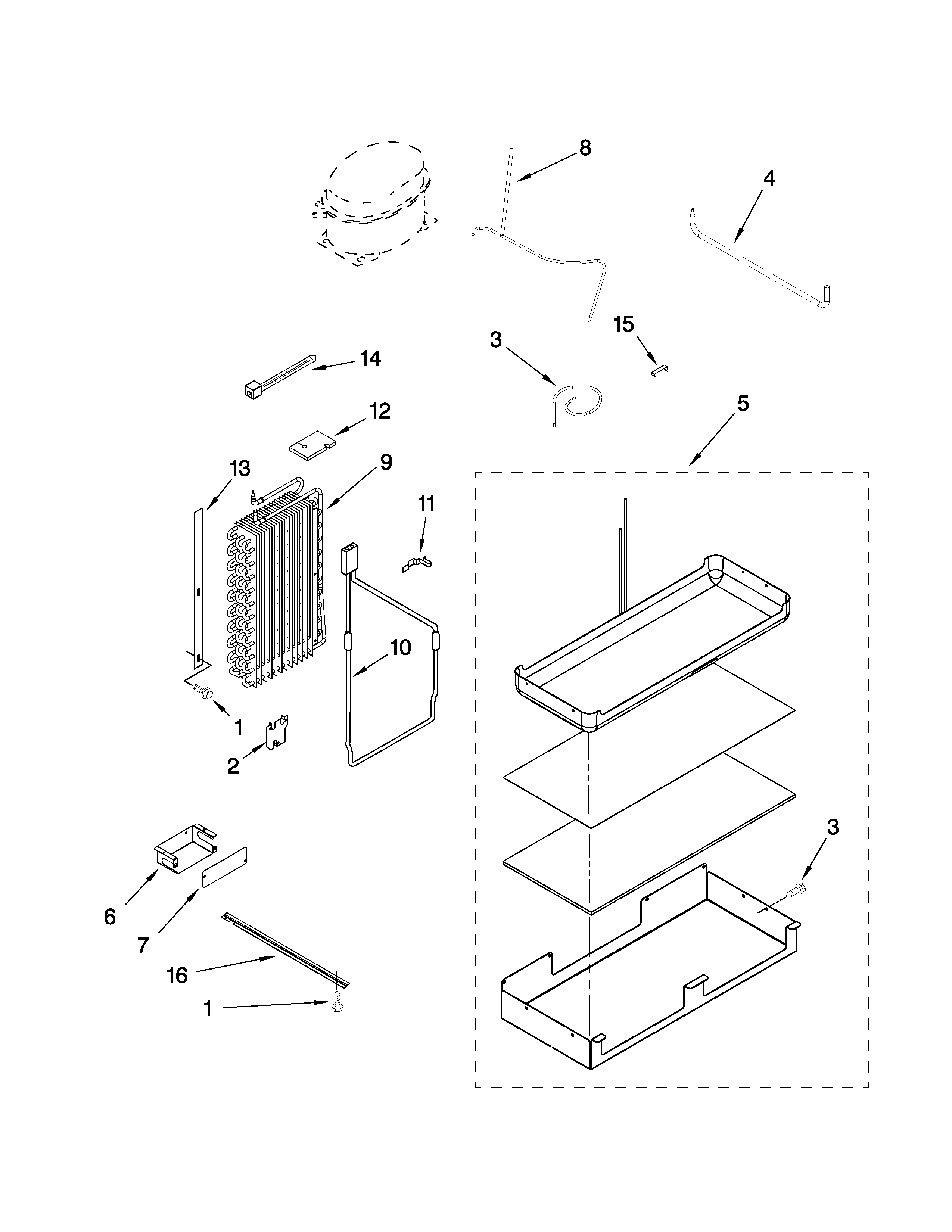 LOWER UNIT AND TUBE PARTS