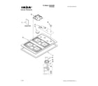 Ikea ICS300VM01 cooktop, burner and grate parts diagram
