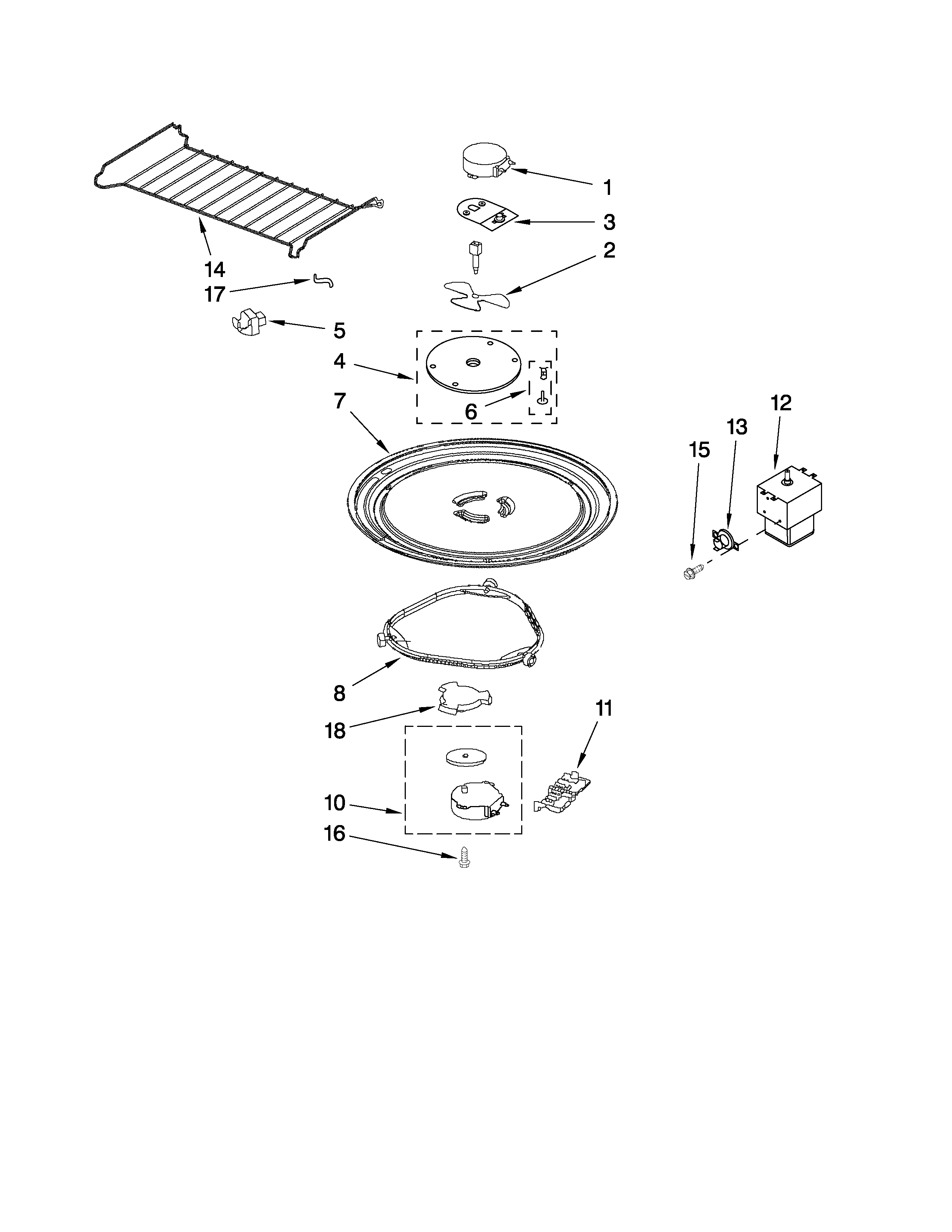 MAGNETRON AND TURNTABLE PARTS