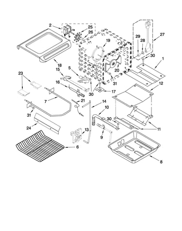 Internal oven parts