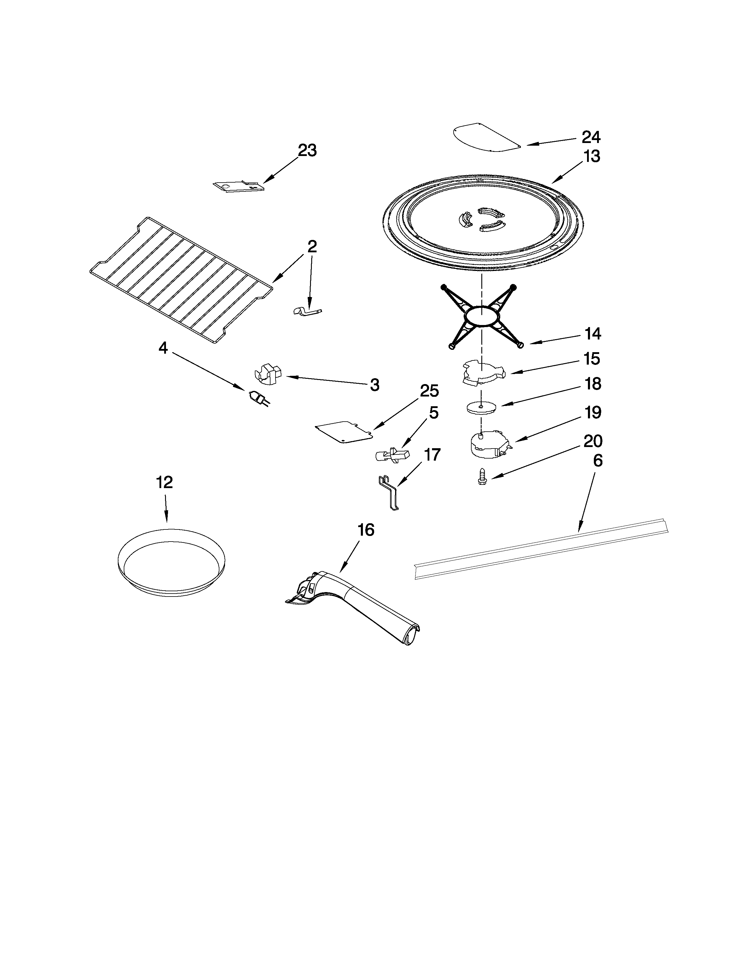 Rack and turntable parts