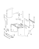 Cabinet and installation parts