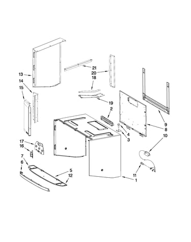 Cabinet and installation parts
