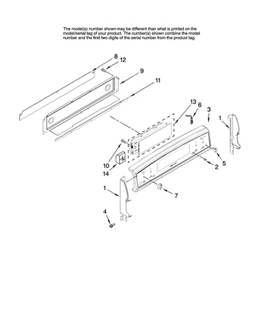 Control panel parts
