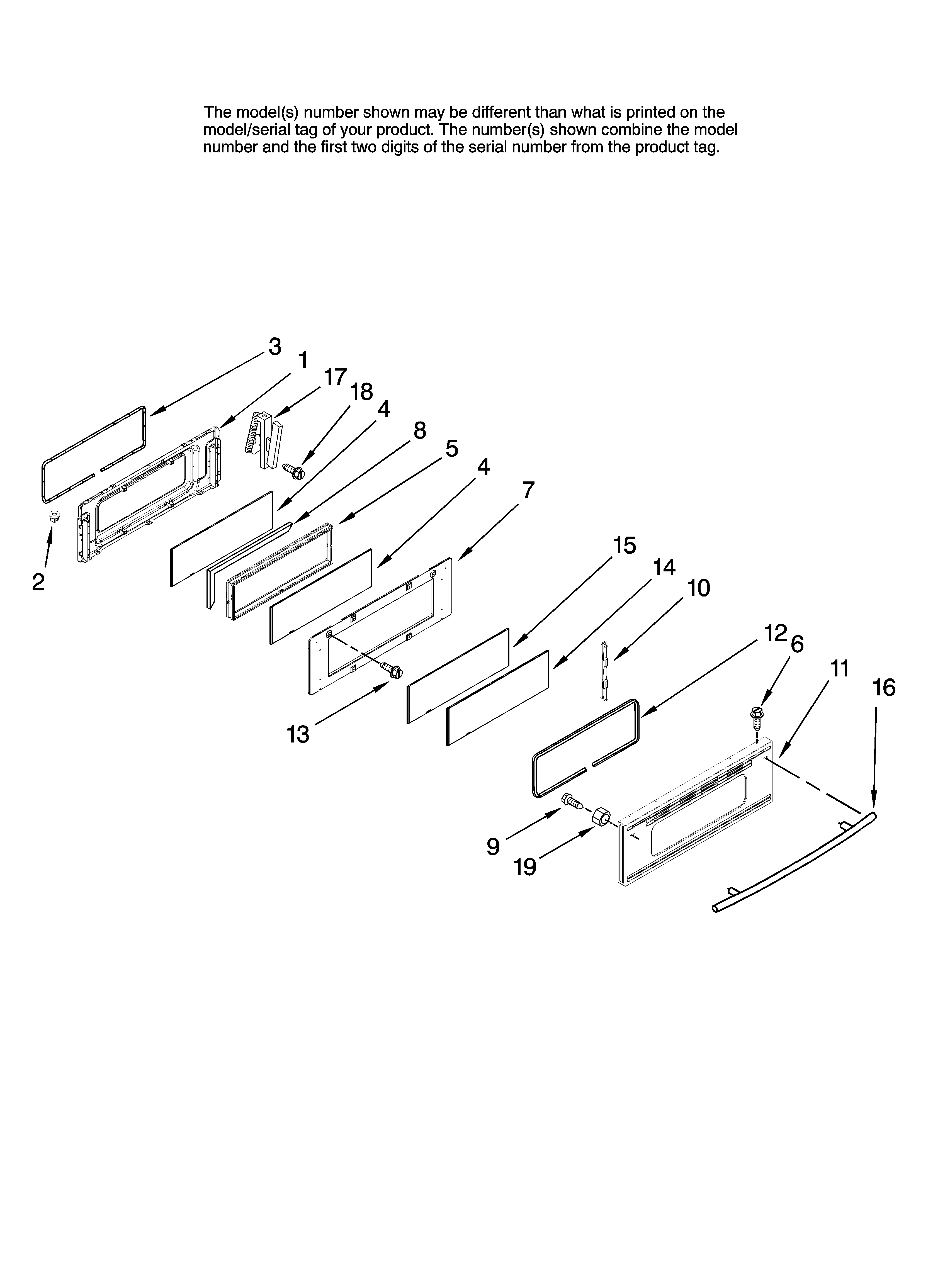 Upper door parts