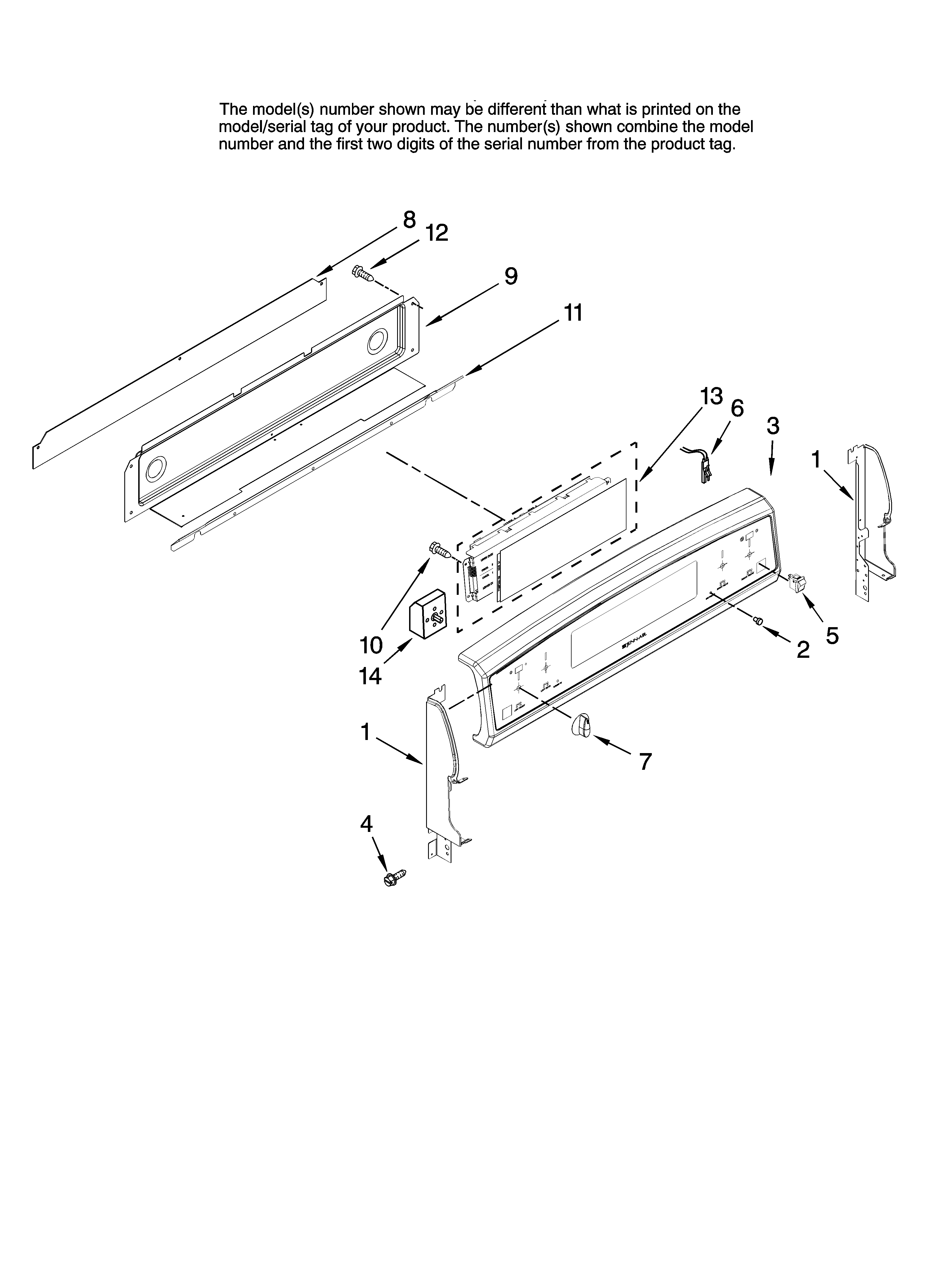 Control panel parts