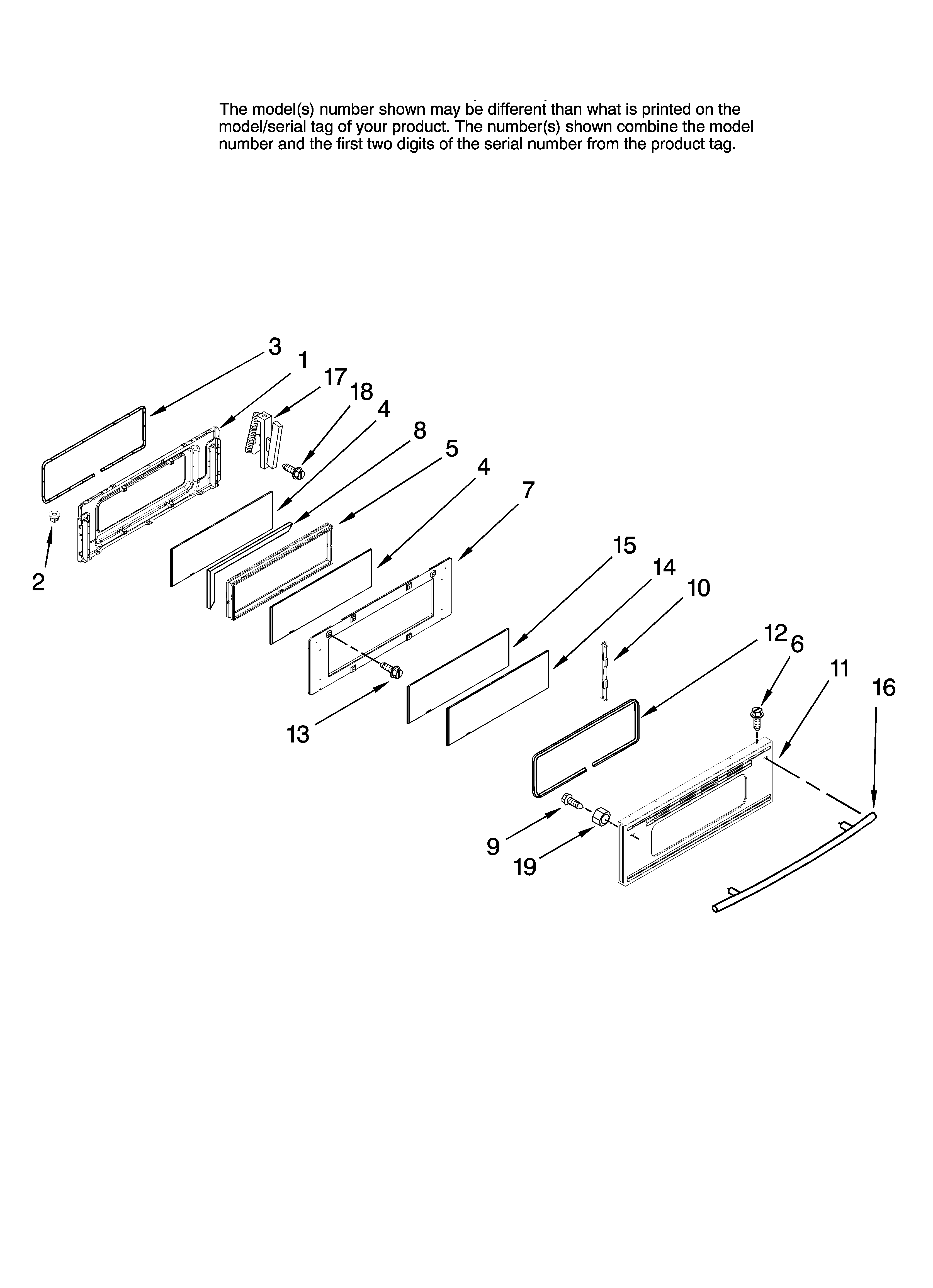 Upper door parts