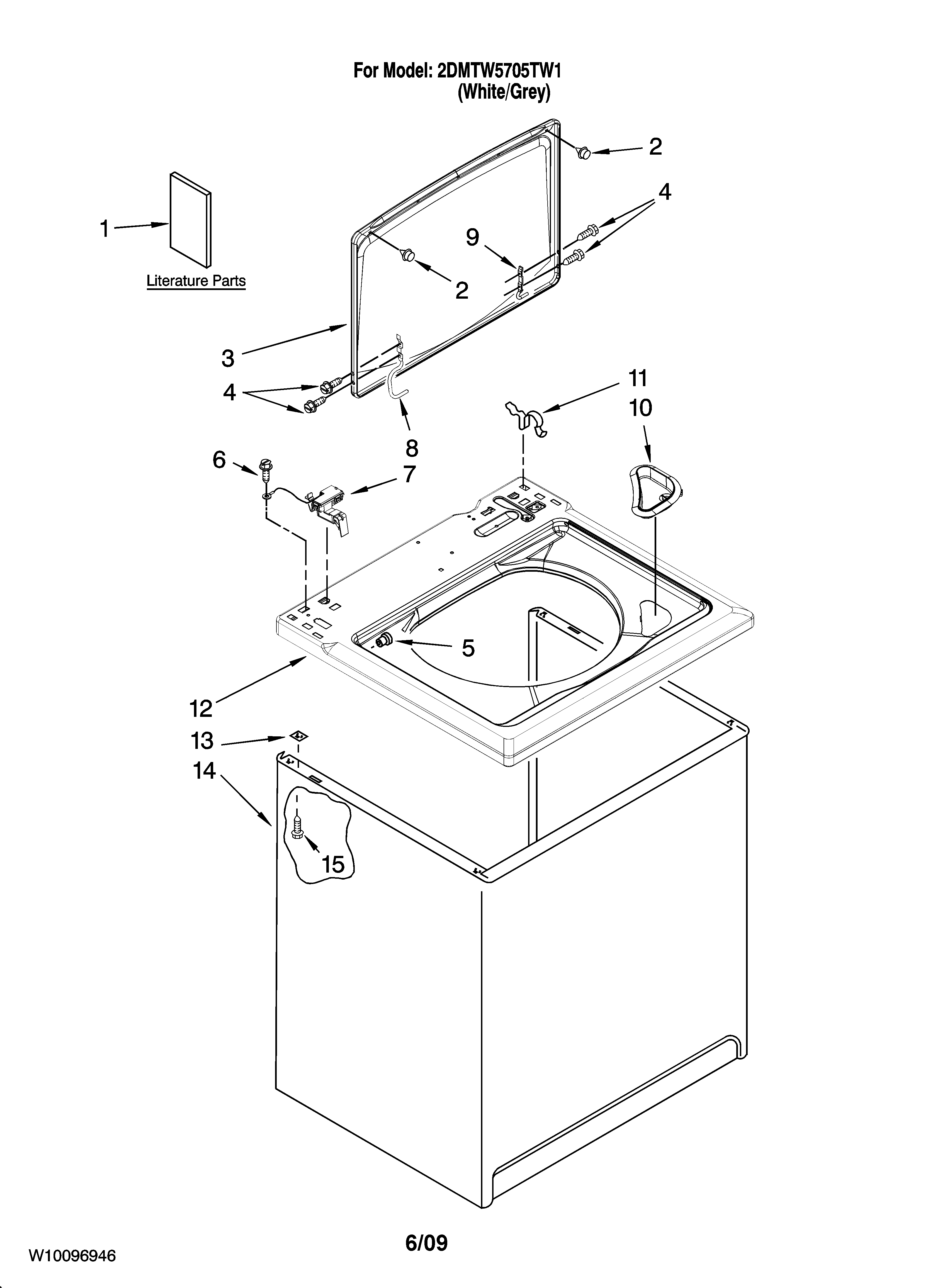 TOP AND CABINET PARTS