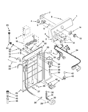 Controls and rear panel parts