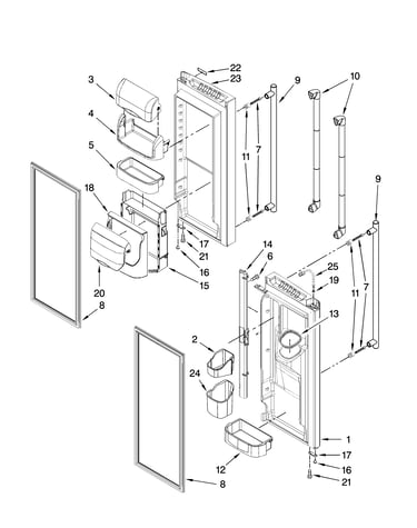 Refrigerator door parts