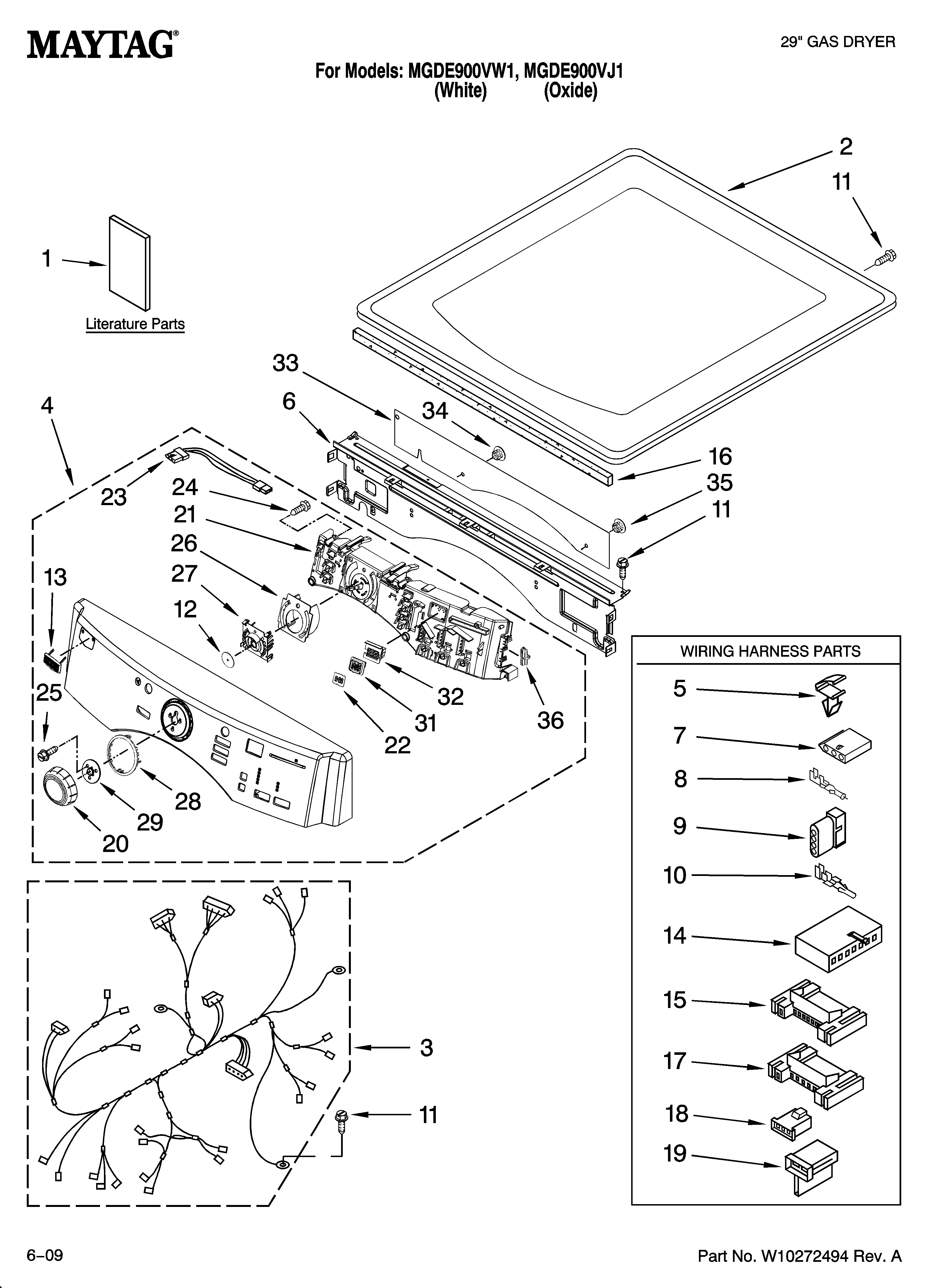 Top and console parts