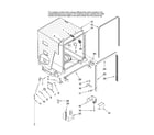 Maytag MDBH985AWB0 tub and frame parts diagram