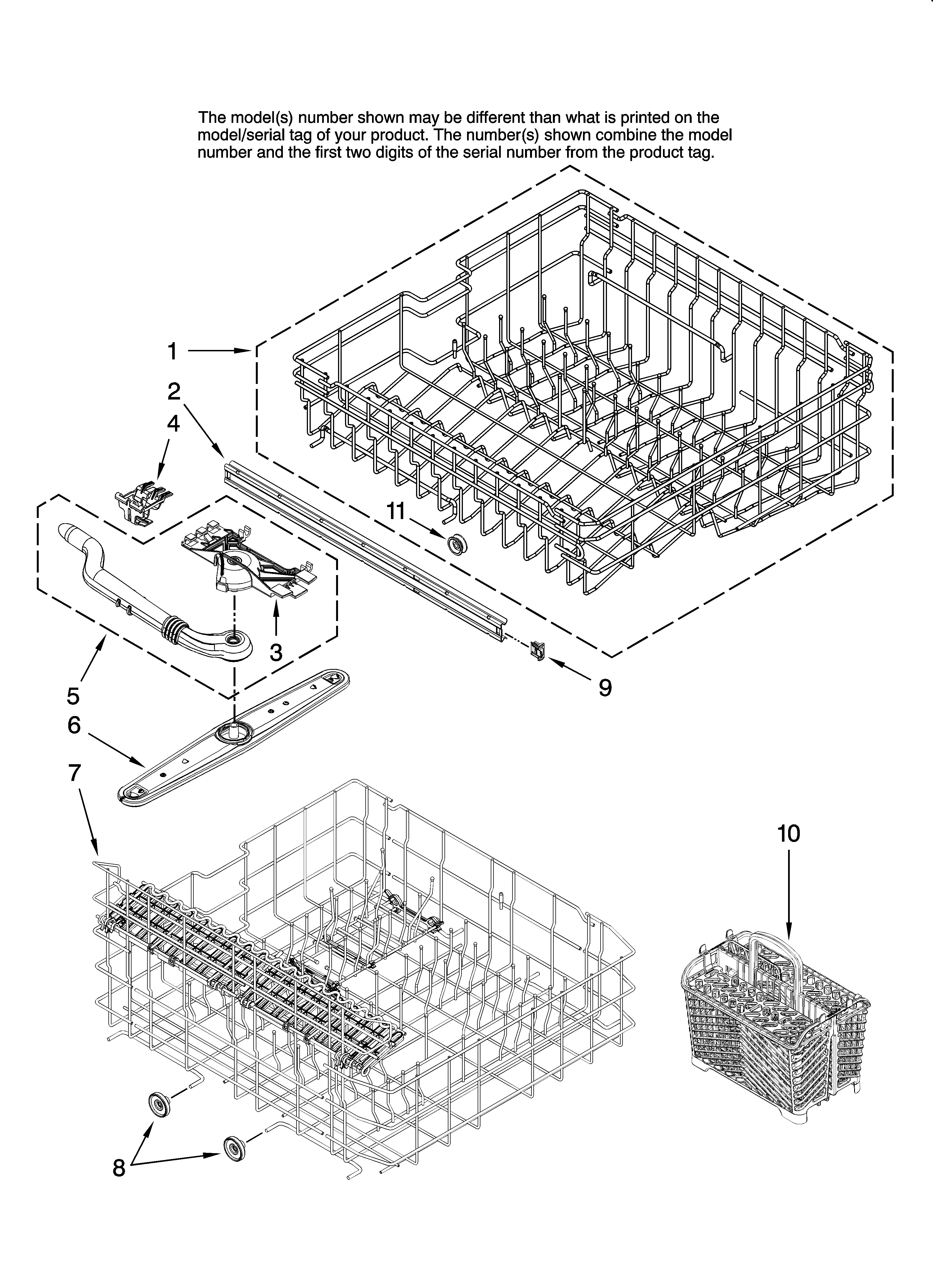 UPPER AND LOWER RACK PARTS