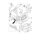 Whirlpool WGD5510VQ0 cabinet parts diagram