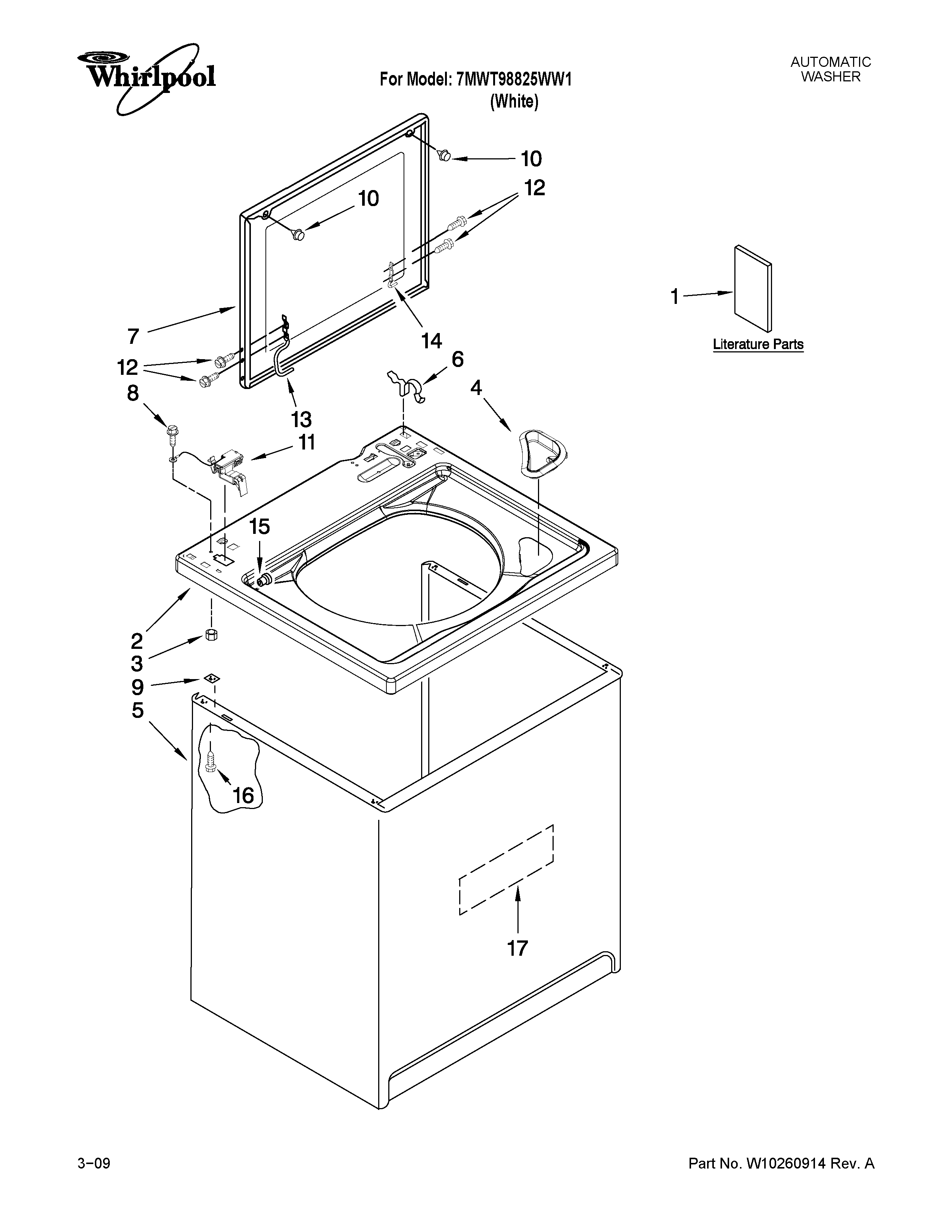 Top and cabinet parts