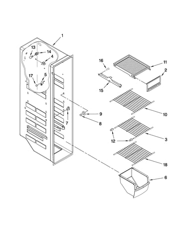 Freezer liner parts