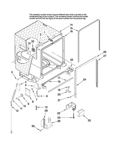 Tub and frame parts