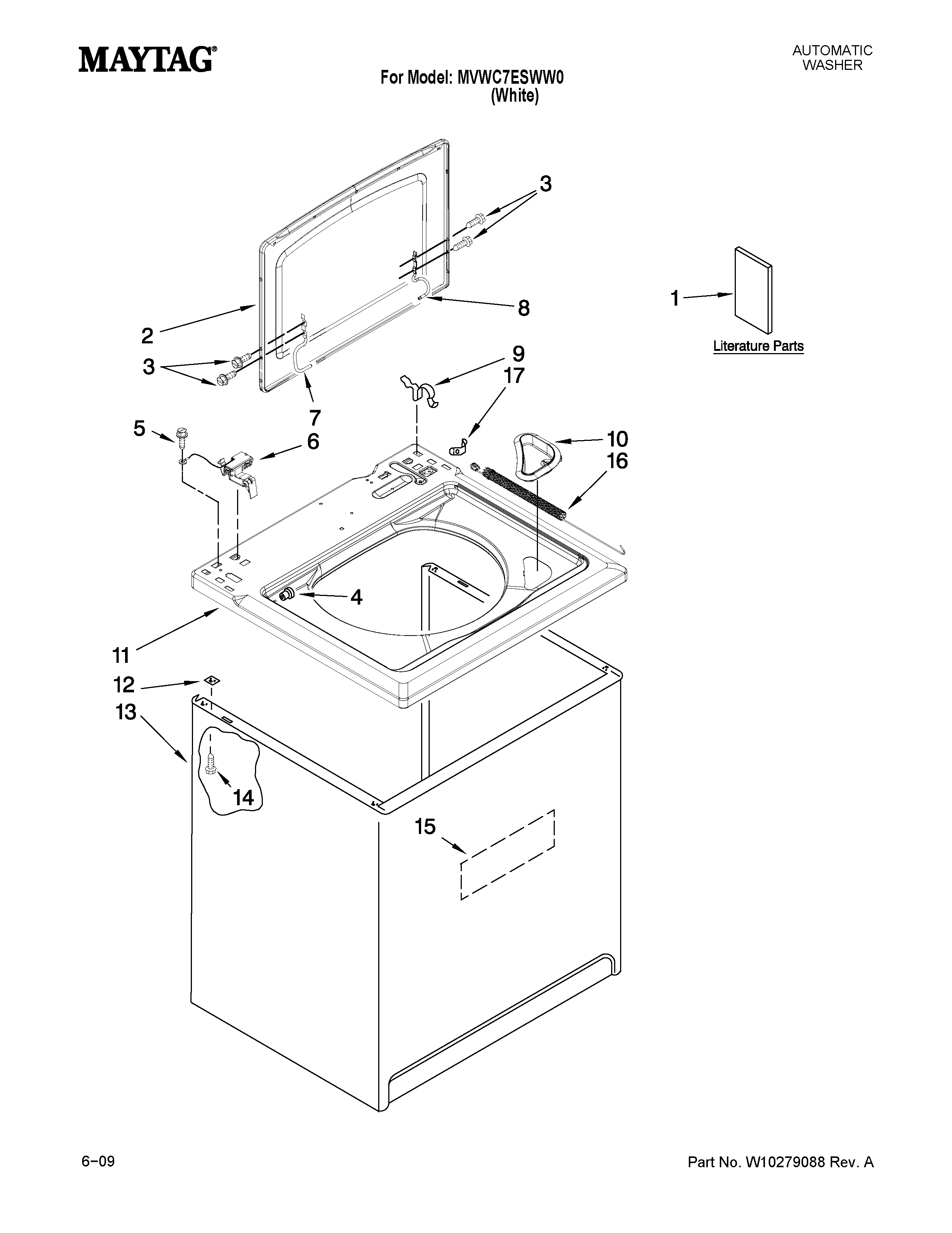 Top and cabinet parts