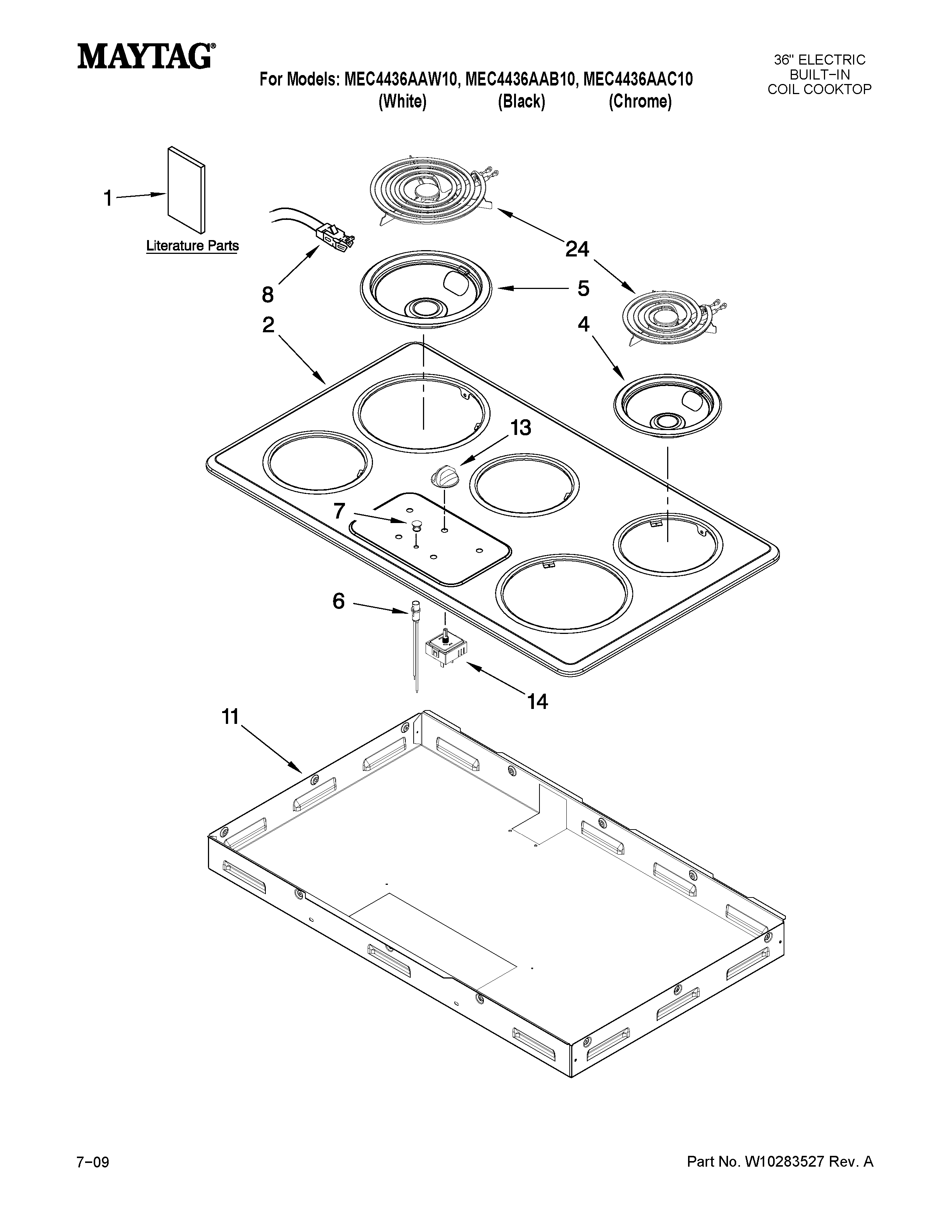 Cooktop parts