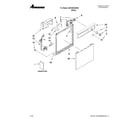 Amana ADB1000AWW0 frame and console parts diagram