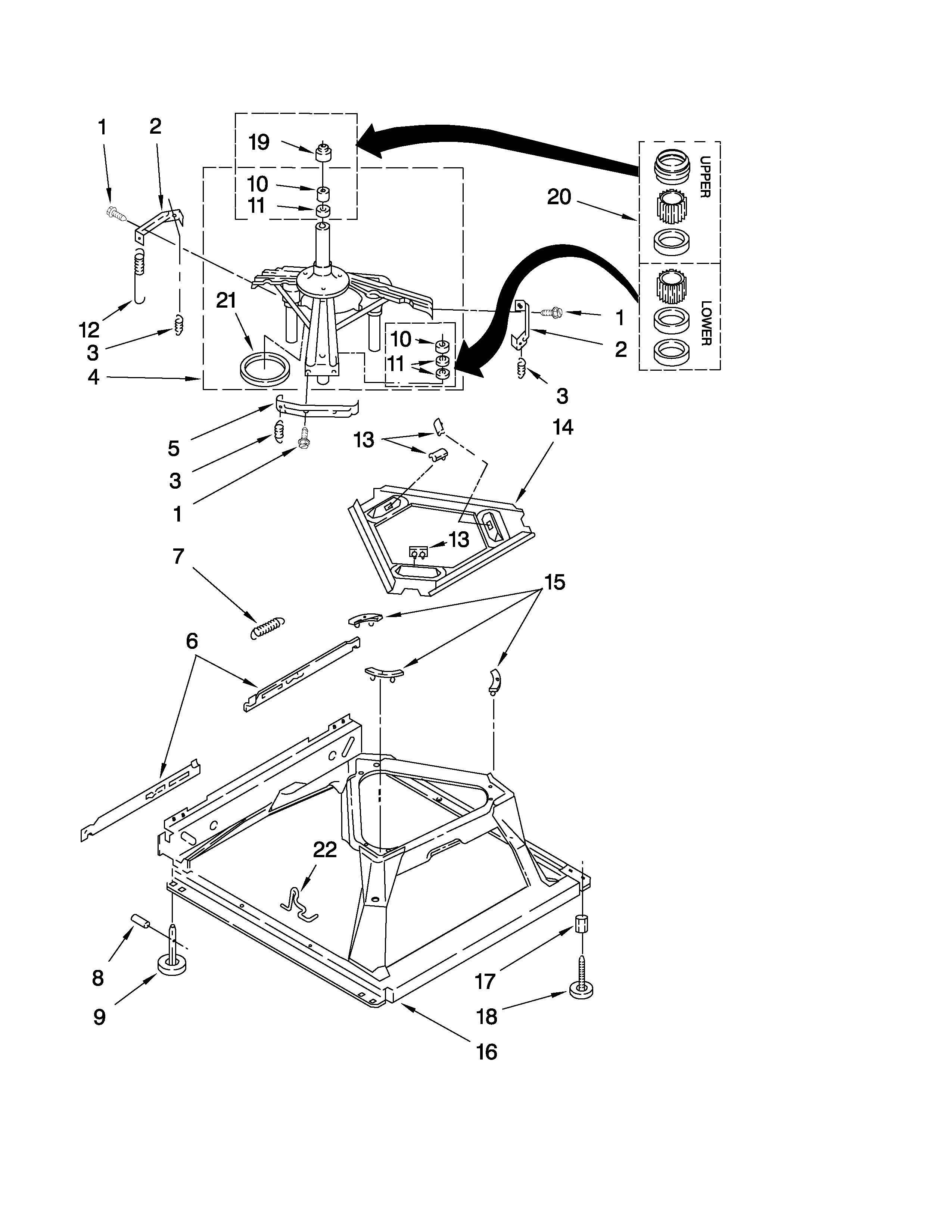 Machine base parts
