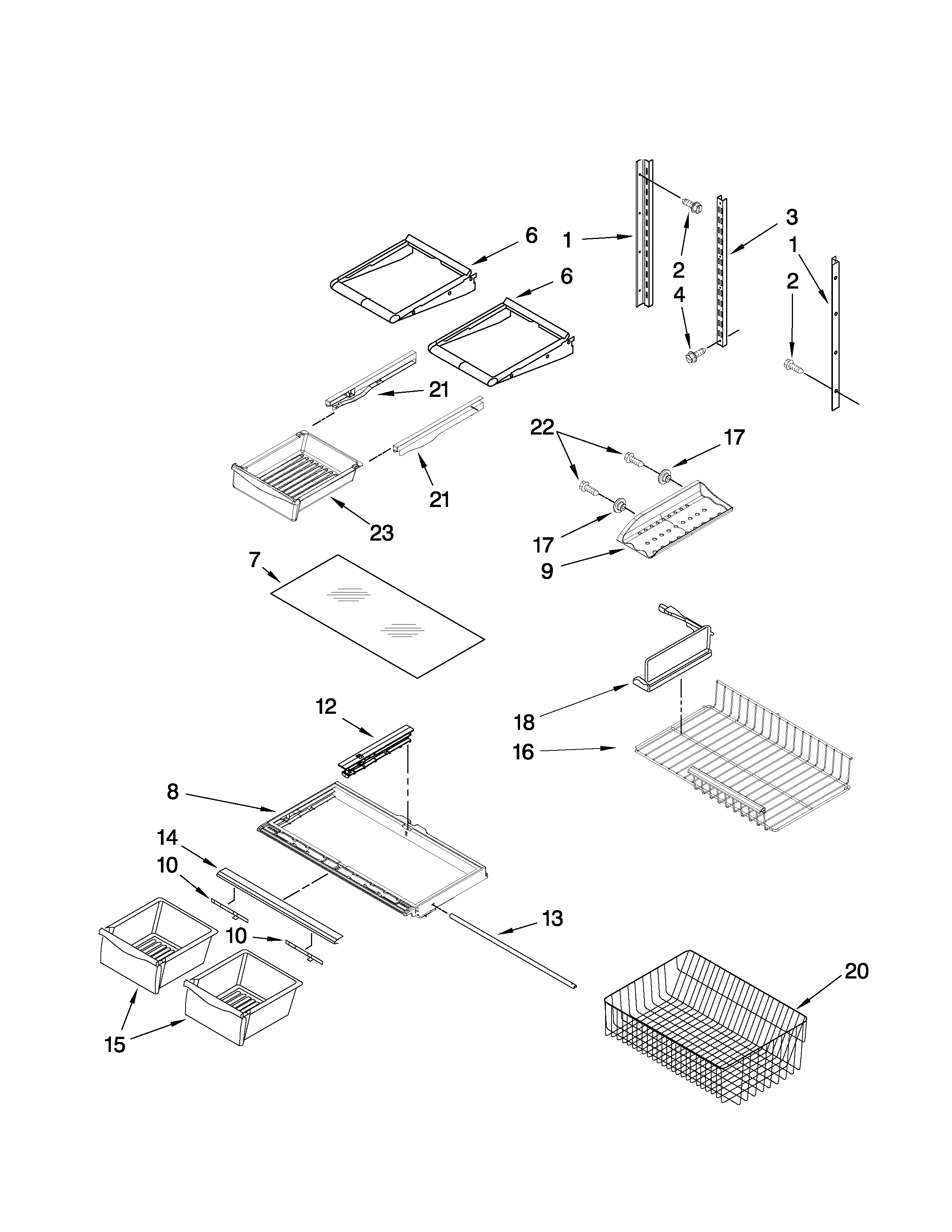 Shelf parts