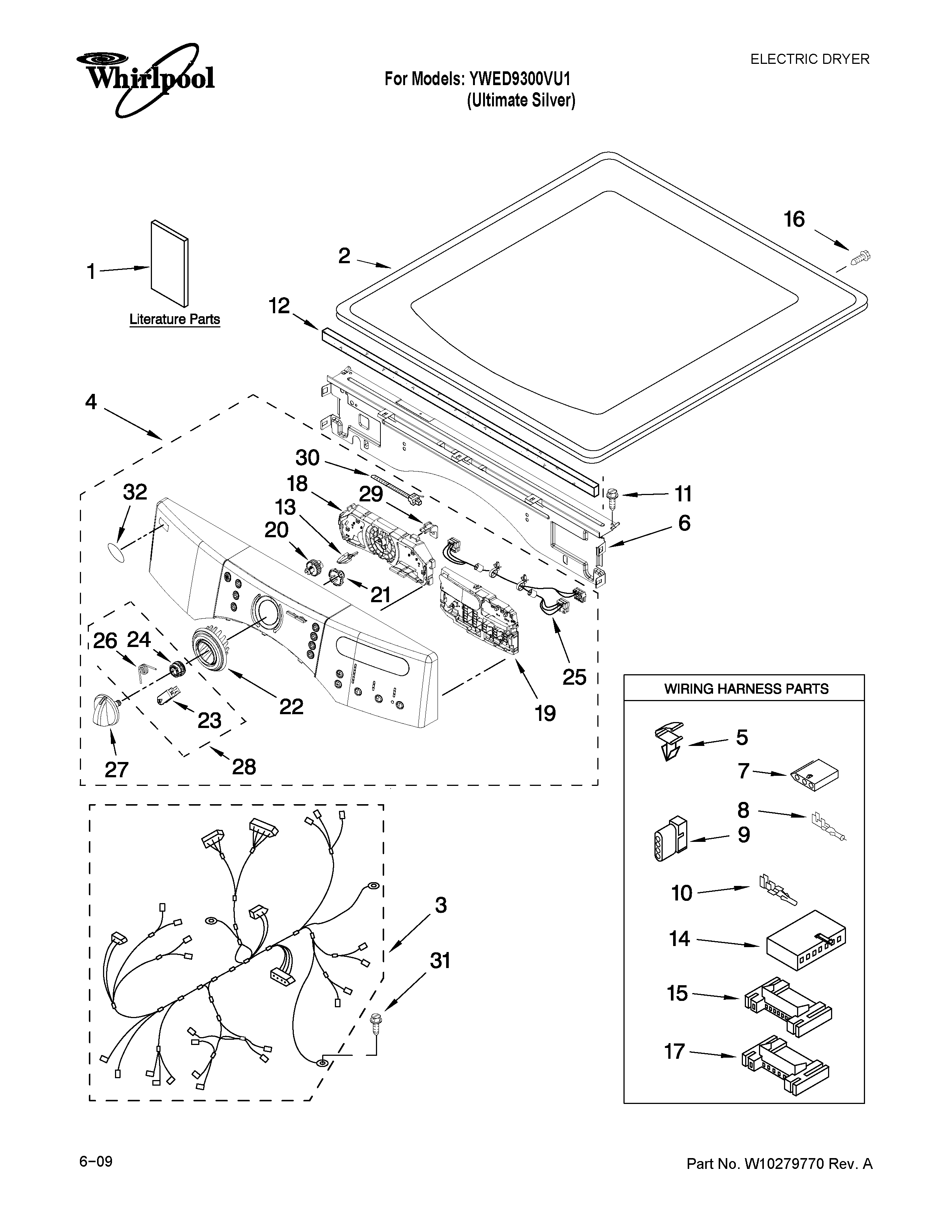 Top and console parts