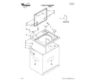 Whirlpool 3RLSQ8600WW0 top and cabinet parts diagram
