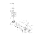 Whirlpool 3RLSQ8600WW0 brake, clutch, gearcase, motor and pump parts diagram