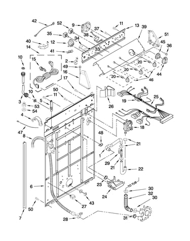 Controls and rear panel parts