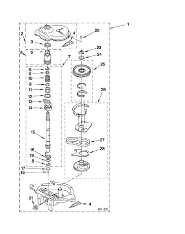 Gearcase parts