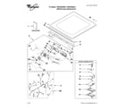 Whirlpool YWED9400SU2 top and console parts diagram