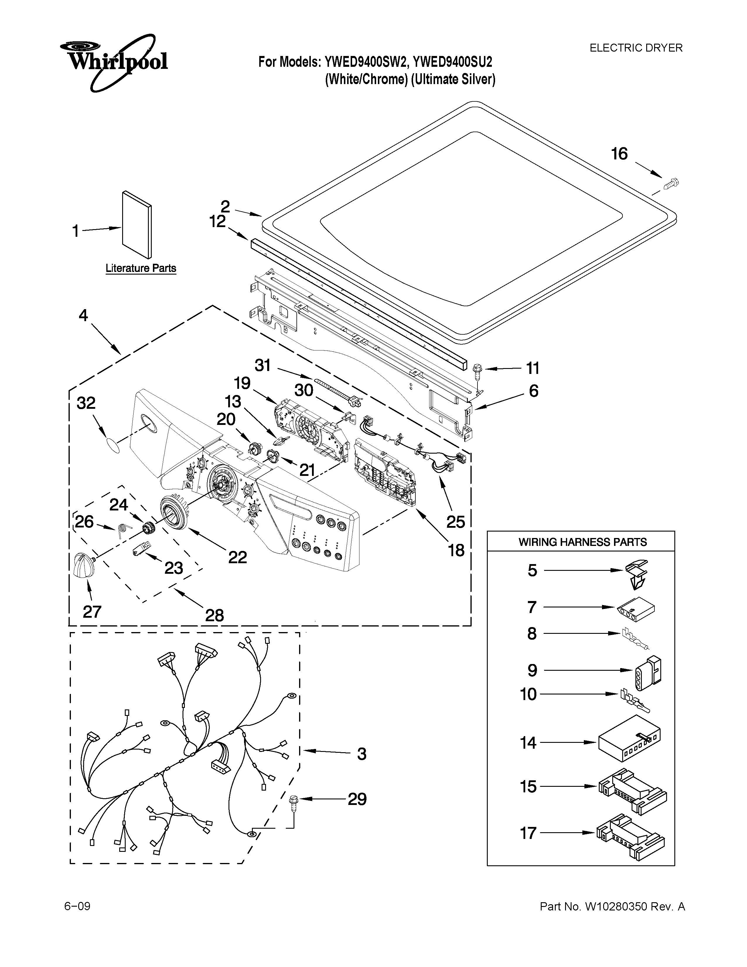 Top and console parts
