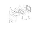 Whirlpool RBD307PVB02 lower oven door parts diagram