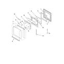 Whirlpool RBD307PVB02 lower oven door parts diagram