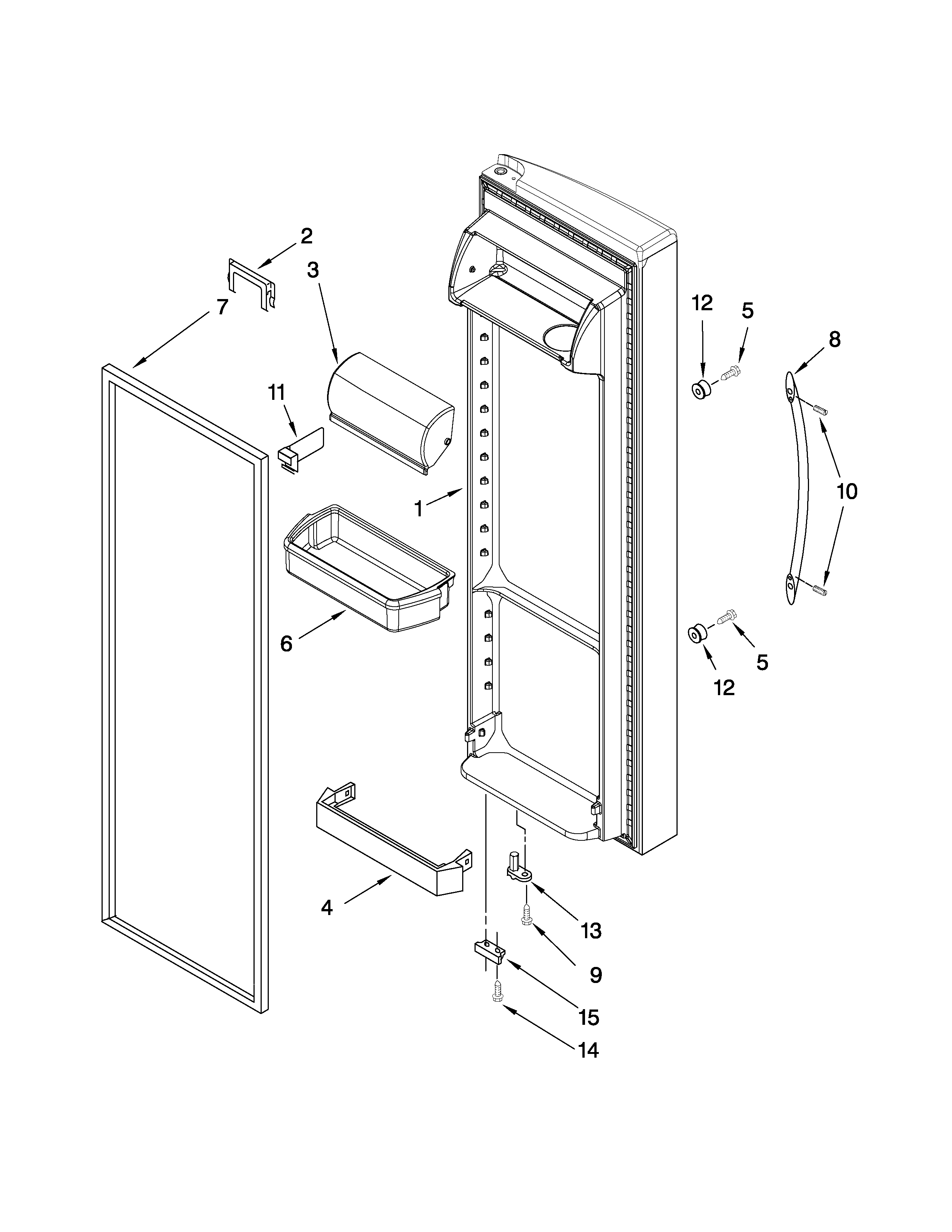 Refrigerator door parts