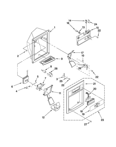 Dispenser front parts