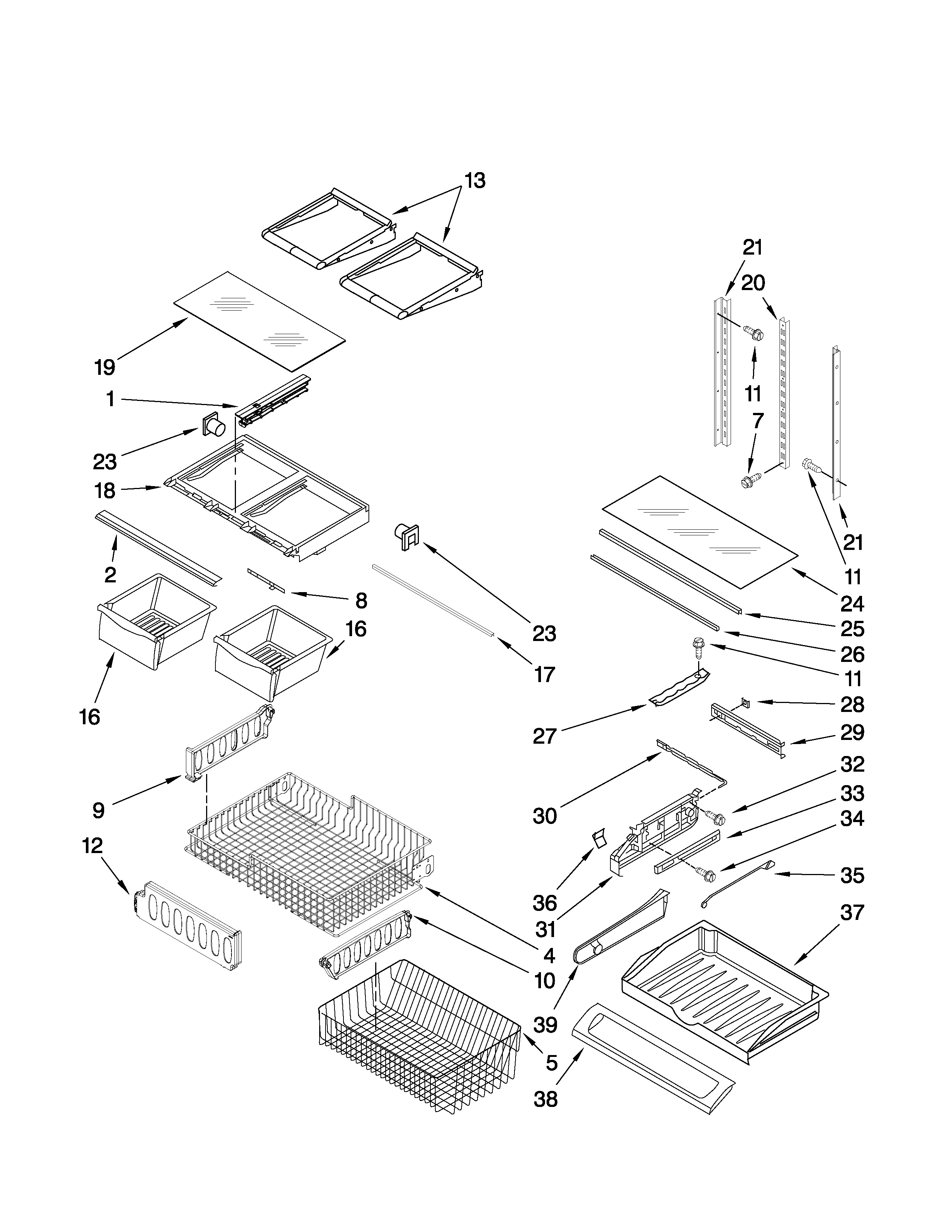 Shelf parts