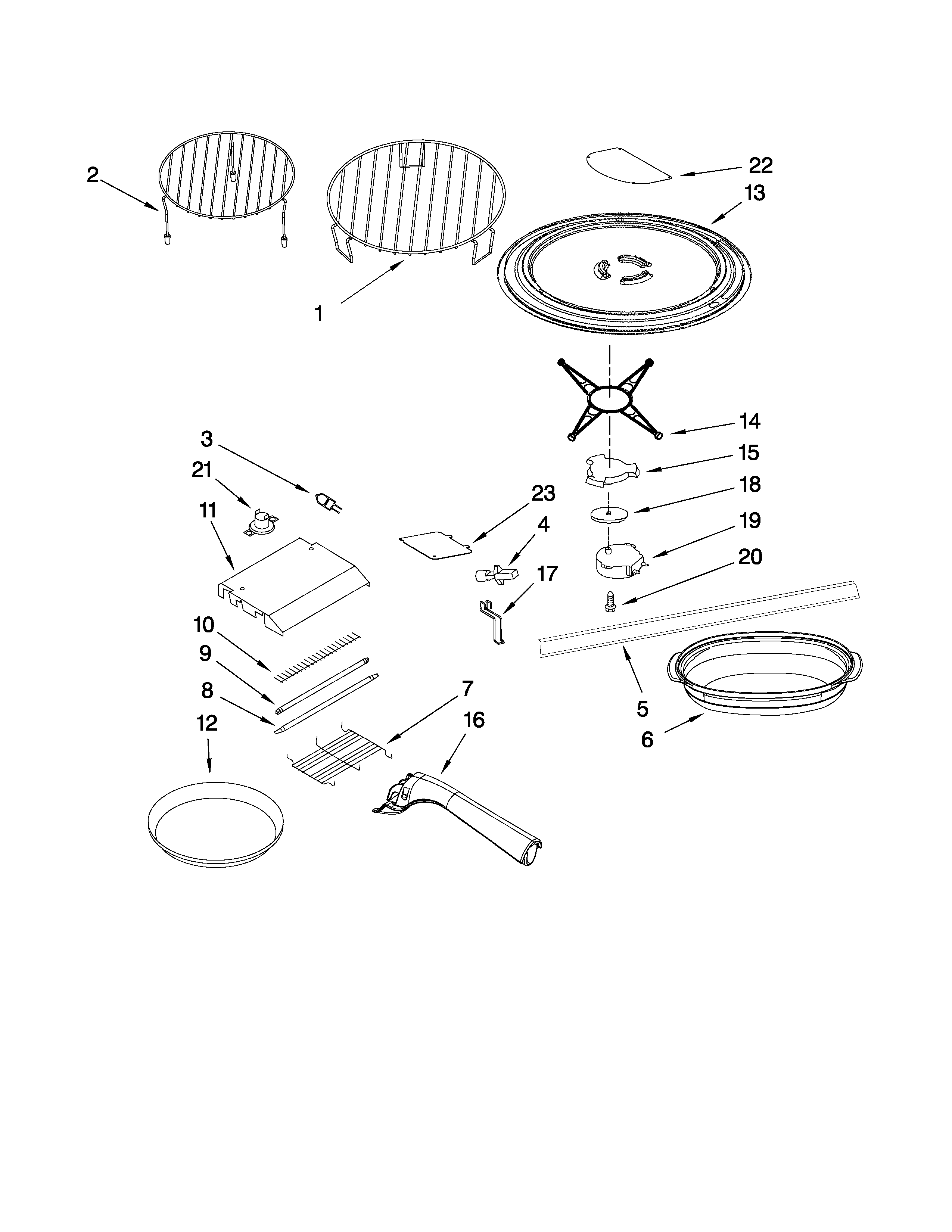 Rack and turntable parts