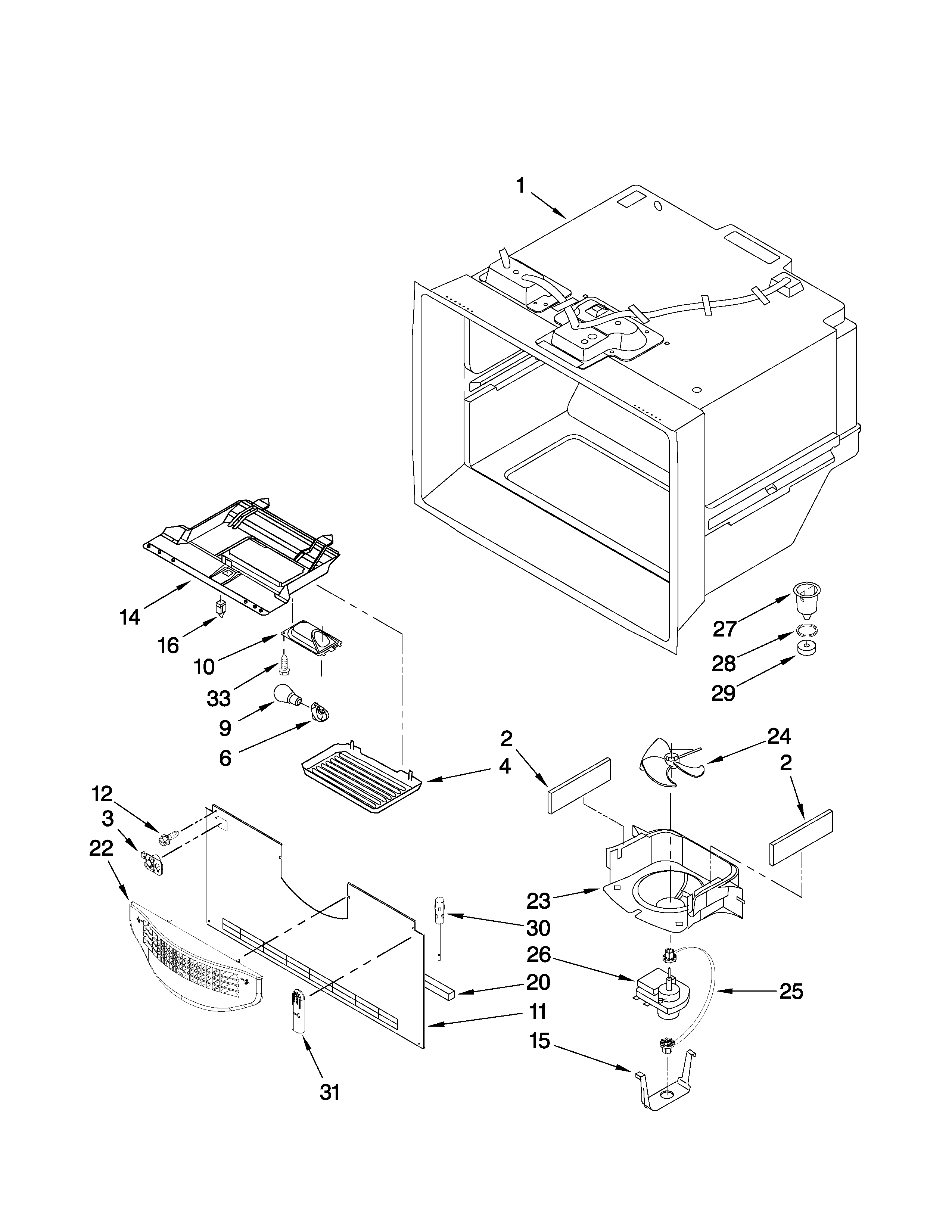 Freezer liner parts