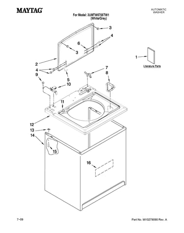 Top and cabinet parts