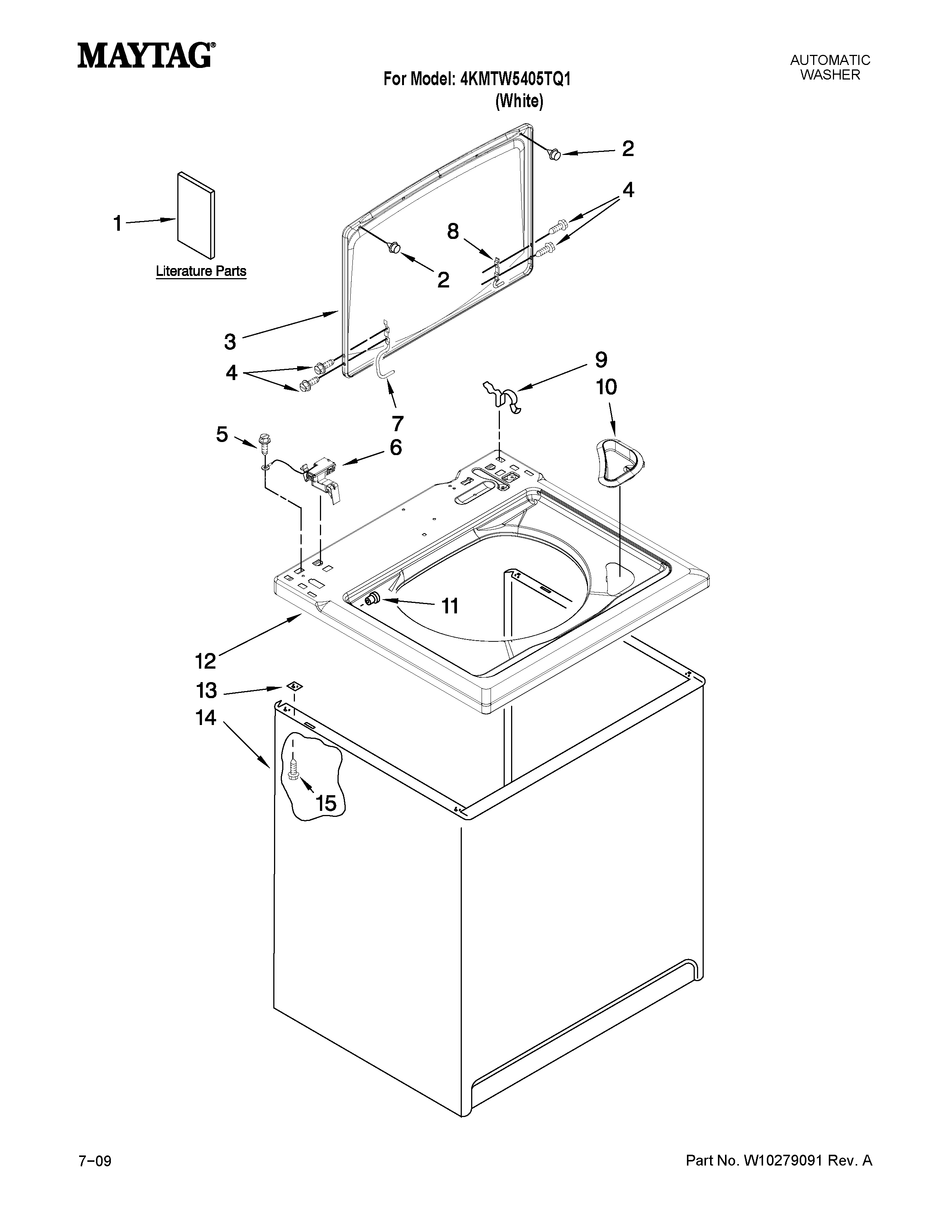 Top and cabinet parts