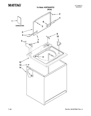 Top and cabinet parts