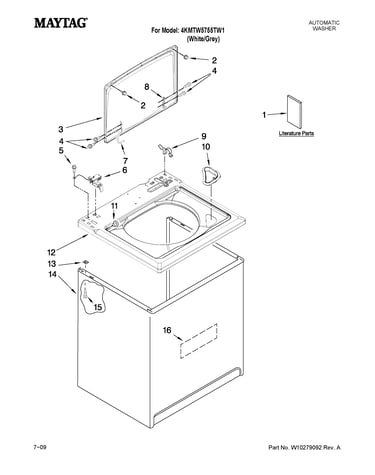 Top and cabinet parts
