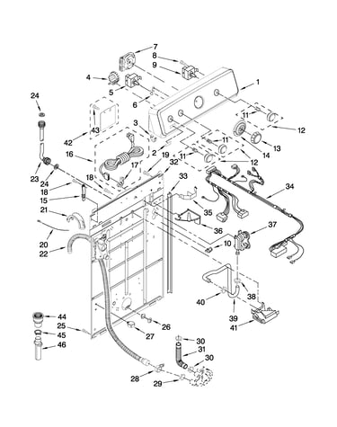 Controls and rear panel parts