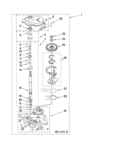 Gearcase parts