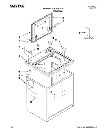 Top and cabinet parts