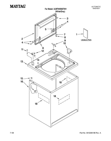 Top and cabinet parts